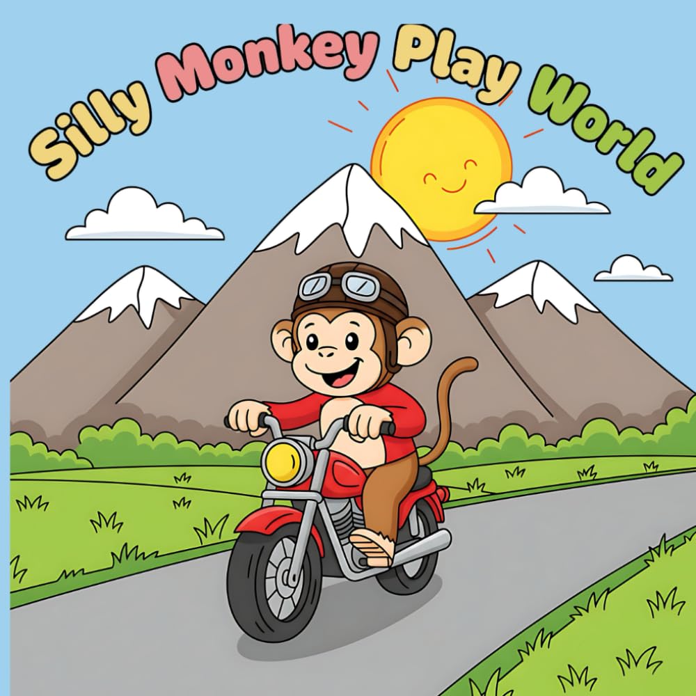 Silly Monkey Play World Activity Coloring Book: Easy And Bold Monkey Animal Activity 50+ Illustrations For Kids & Adults | Monkey Variations Like - ... More! (Cozy Animals Big Adventures Coloring)