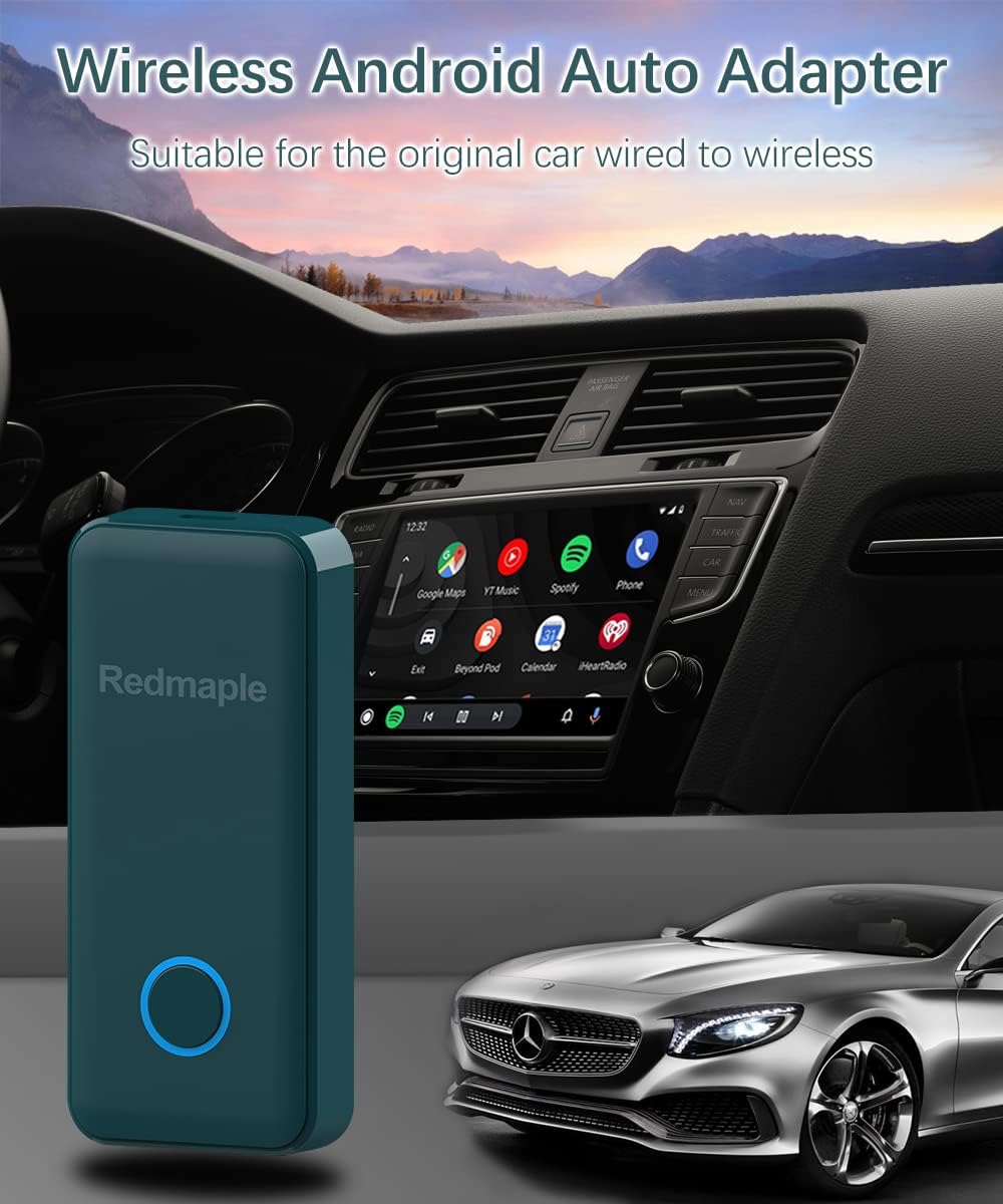 redmaple wireless android auto adapter for oem wired aa carsinstant connection from smartphone to car screen with easy setup direct plug in usb ada