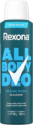 Rexona All Body, Desodorante Corporal Aerossol, Para o Corpo Todo, Ocean Rush 150ml