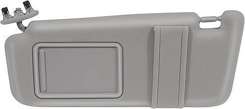 SCITOO Conjunto de visera solar gris del lado izquierdo del conductor para Toyota Camry sin techo solar (7432006780B0,04002-30506-B0,74320-06290-B2)