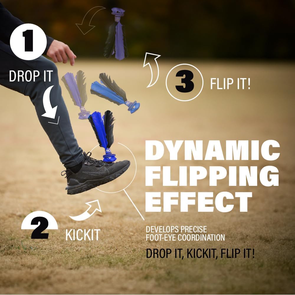 Kickit | The Original Birdie Soccer PRO Trainer | Play Outdoors, Indoors or Backyard, Beach or Tailgate, All Ages Fun & Travel Friendly (Black & Red)