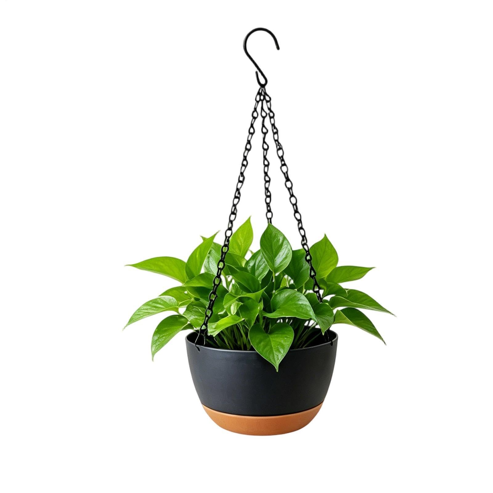 Panier de fleurs suspendu réglable avec plateau amovible malin
