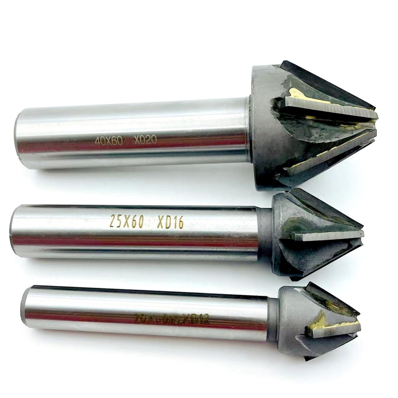 1 foret à chanfreiner 60/90 degrés, diamètre de coupe 16-60 mm, fraise à chanfreiner avec lame en carbure de brasage, tige droite TCT, fraise à chanfreiner(40mm-60degree)
