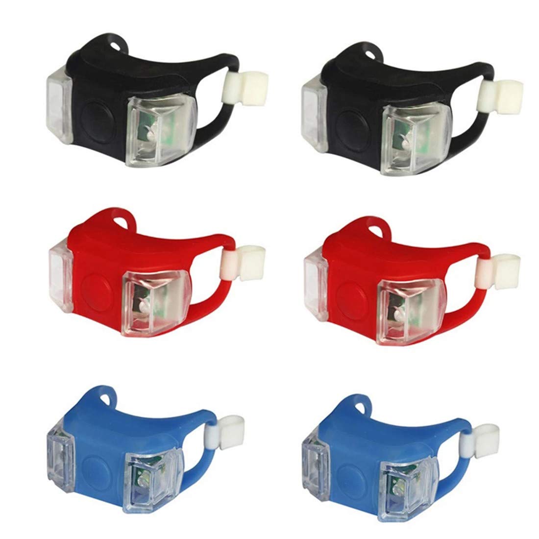 6 Luci Per Bicicletta Impermeabili - Anteriore E Posteriore Con 3 Modalità, Batterie Incluse - Foto 5