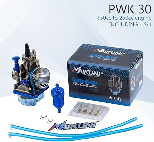 Miniatura 8 de PWK - Carburador de carreras de 1.18 pulgadas (1.181 in) con chorros de carbohidratos universal de 125 cc a 250 cc 2T 4T motor Dirt Bike Motocross,