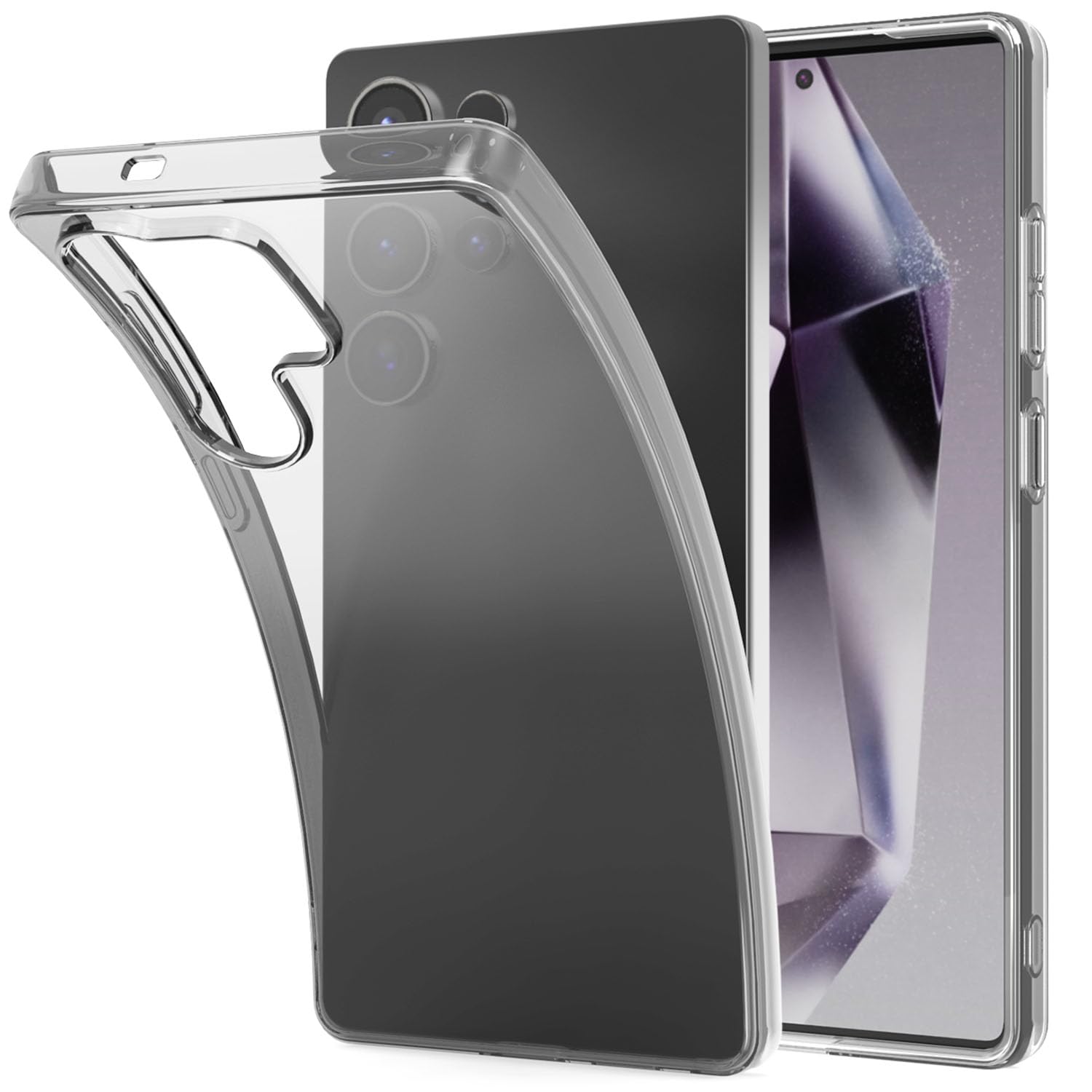 CoverON Designed for Samsung Galaxy S25 Ultra Case Clear, Slim Crystal Clear TPU Rubber Flexible Soft Skin Cover Protective Sleeve Fit Galaxy S25 Ultra 5G Phone Case - Transparent