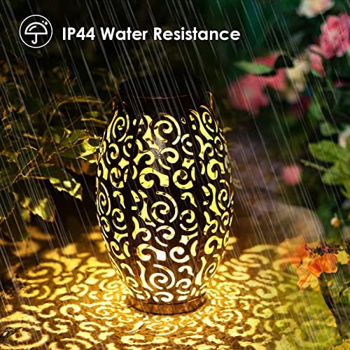 Tomshine Solar Lanterns Outdoor Hanging Garden Ornaments Outdoor Garden Lanterns 2 Pack Garden Accessories for Garden Patio Yard Warm White