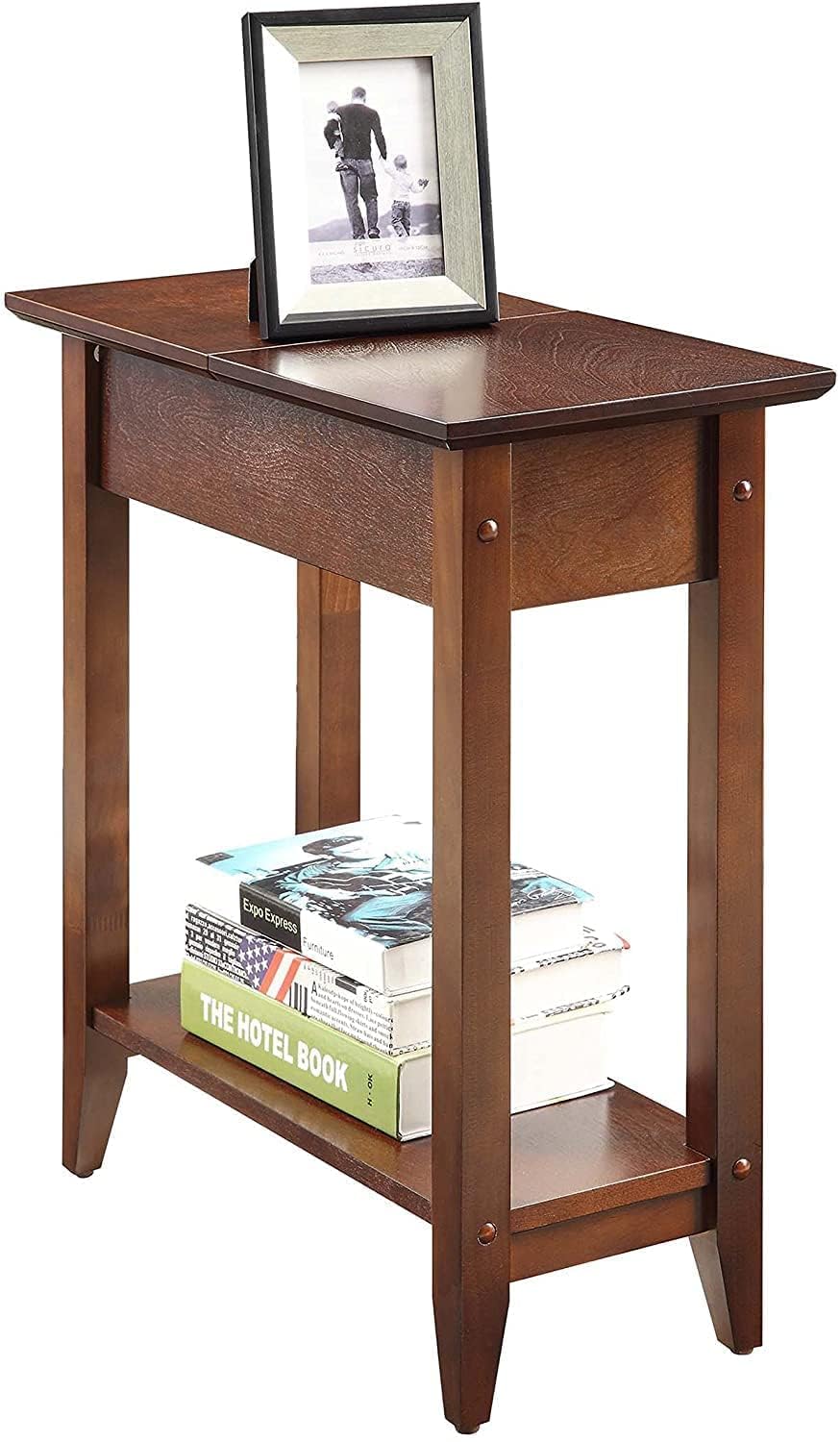 Md Decor Sheesham Wood Nightstand | Bedside Table with Drawer & Open Shelf | Solid Wood Side Table (Mahogany)-image-20