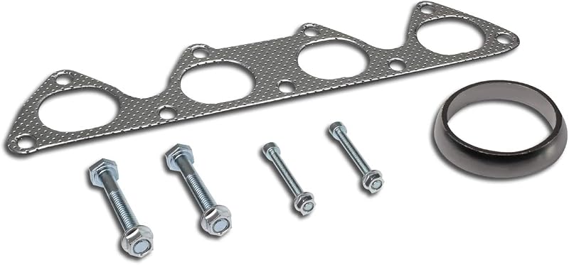 Junta do coletor de escape Auto Dynasty em grafite reforçado com alumínio para Acura Integra, Honda Civic Si, CR-V e Del Sol – Kit