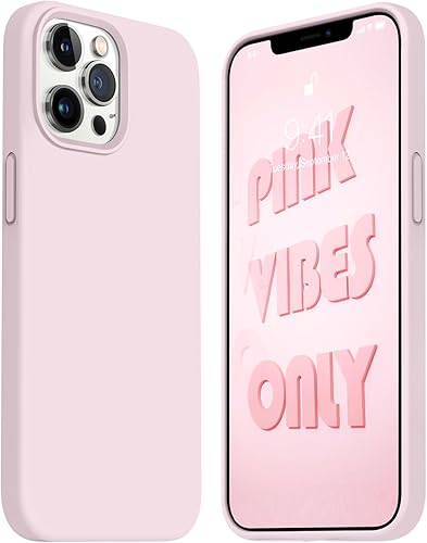 Miniatura 1 de Jele Funda diseñada a prueba de golpes para iPhone 13 Pro Max, funda de silicona líquida con forro de microfibra suave antiarañazos, protección