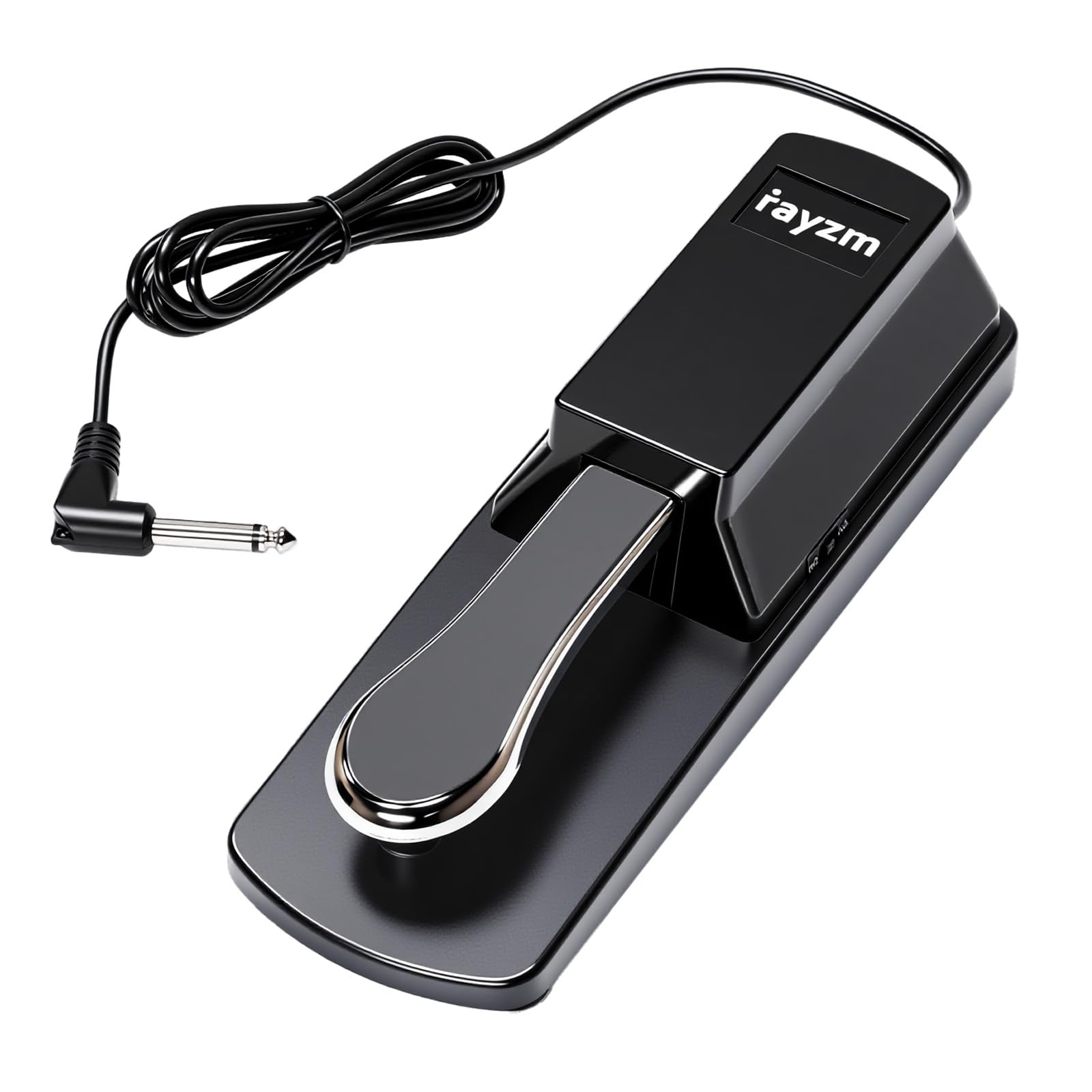 Rayzm Pedale sustain universale per pianoforte digitale e tastiera elettronica, Pedale antiscivolo con interruttore di polarità, Cavo da 1,4 m
