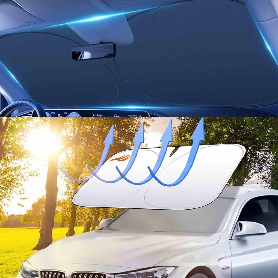 Parasole Parabrezza Interno Per Mercedes CLS C218 (2010-2018) | Argento | Protezione Solare