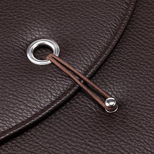 IGNPION PU Leather A4 Expanding Folder File Organisersn 13 Pocket Document Wallet Portfolio Business Folder with Elastic Closure (Brown)