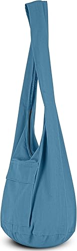 Your Cozy - Bolso de hombro bohemio, cruzado, hecho a mano, de algodón, ligero, unisex, con cierre de cremallera, para viajes