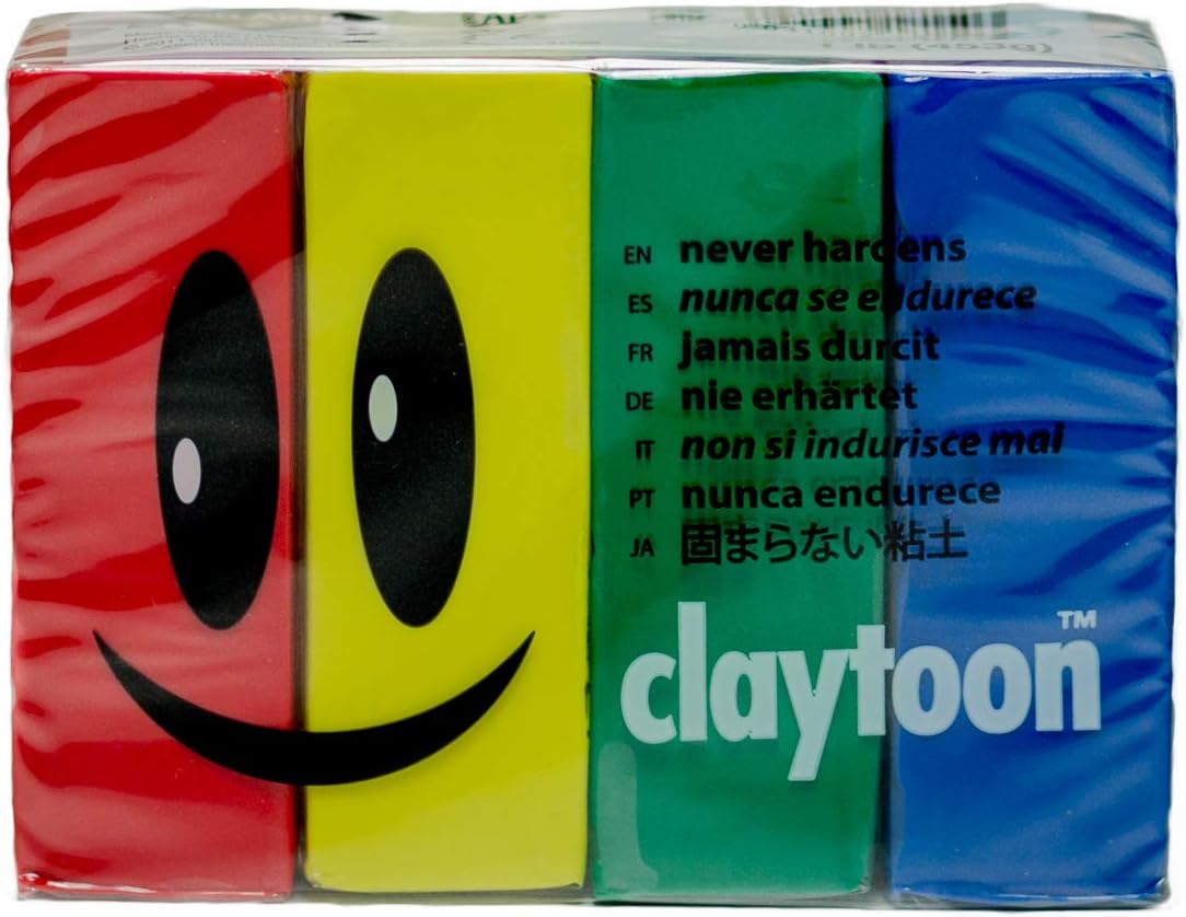 228051 Oil Based Modeling Clay Set, 4 Assorted Colors