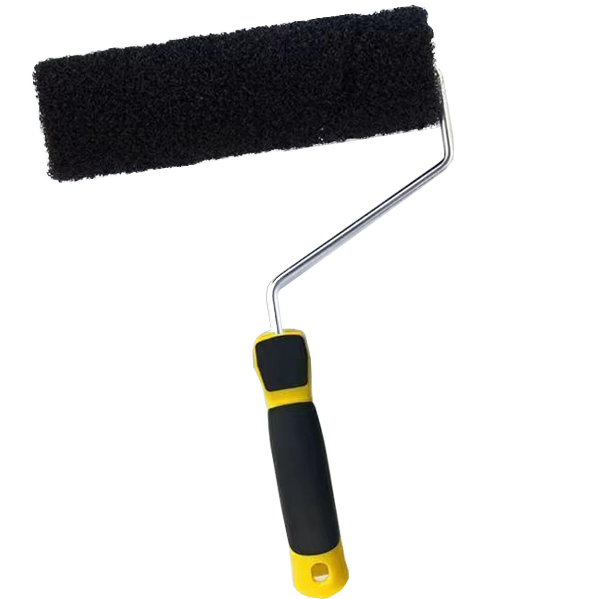 9 - Inch High - Performance Black Putty Roller Brush Strong Adsorption High - Elastic Nylon Filament Loops, 44mm Core Reusable After Cleaning for Wall Base Treatment, Various Wall - Related Projects