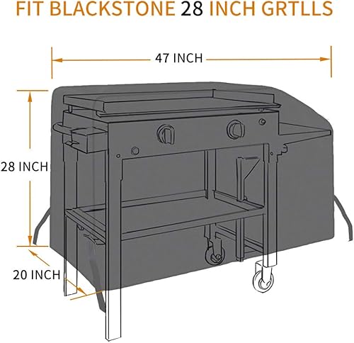 Miniatura 3 de Bolsa de transporte resistente a la intemperie para parrilla Blackstone, para parrilla superior de 36 pulgadas, Negro