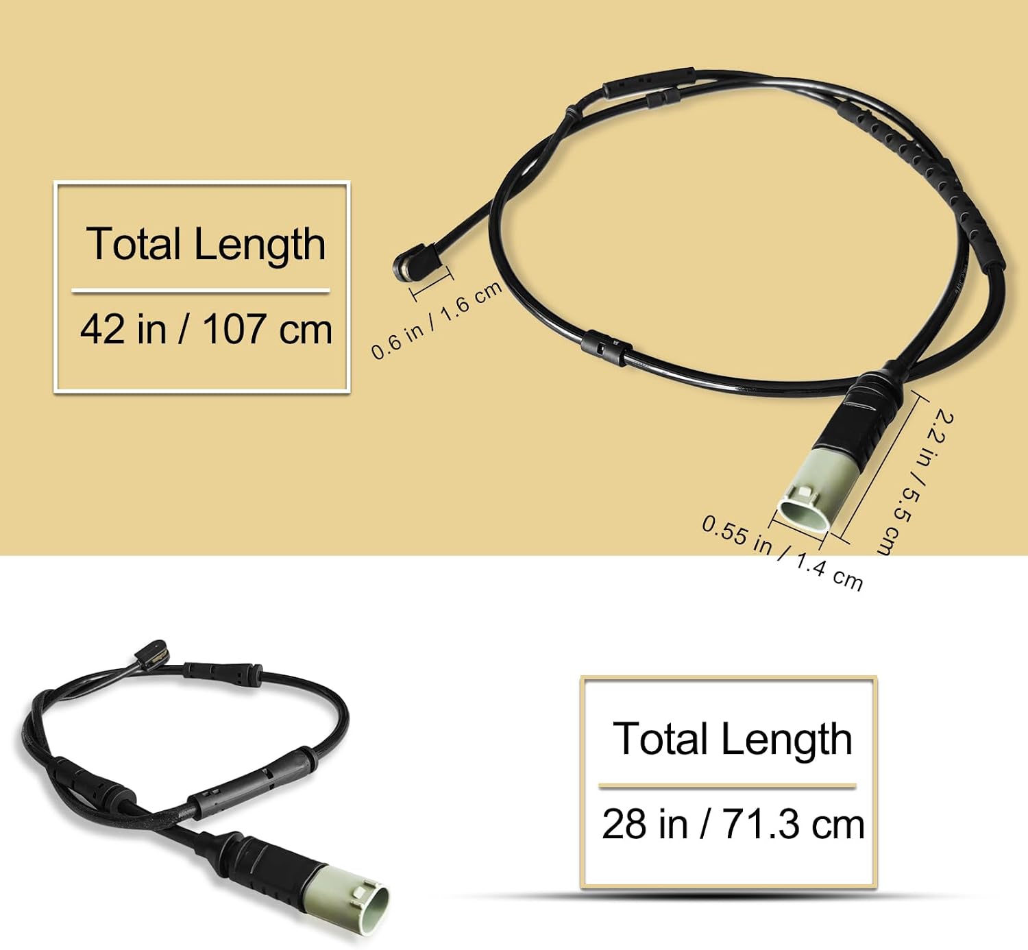 2-Piece Front & Rear Brake Pad Wear Sensor Kit 34356792289+ 34356792292 for 228i 320i 328i 330i 335i 340i 428i 435i M235i M3 M4 2012-2018 | Electronic Wear Indicator Set