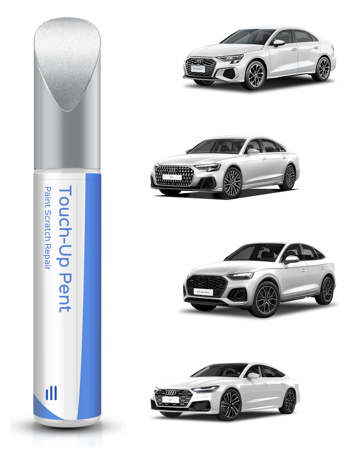 PARTS4EV LY9C Ibis White Touch Up Paint - Exact Match for Audi A3/A4/A4L/A5/A6/A7/A8/Q5/Q7/Q5L - Scratch & Chip Repair