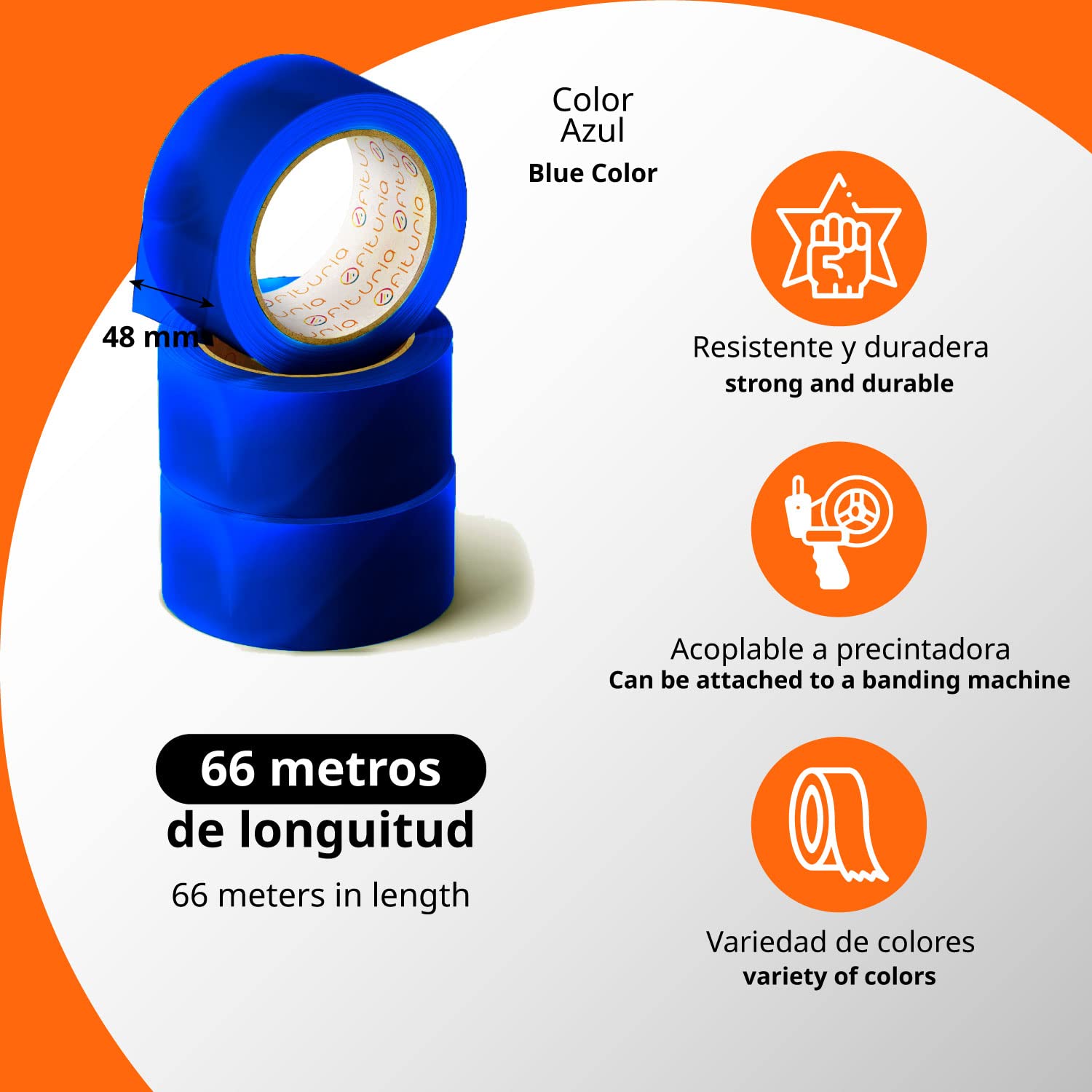 BOMEI PACK - 3 Rotoli Nastro Adesivo Rosso "Fragile" Per Pacchi E Spedizioni - 48 Mm X 66 M Per Rotolo