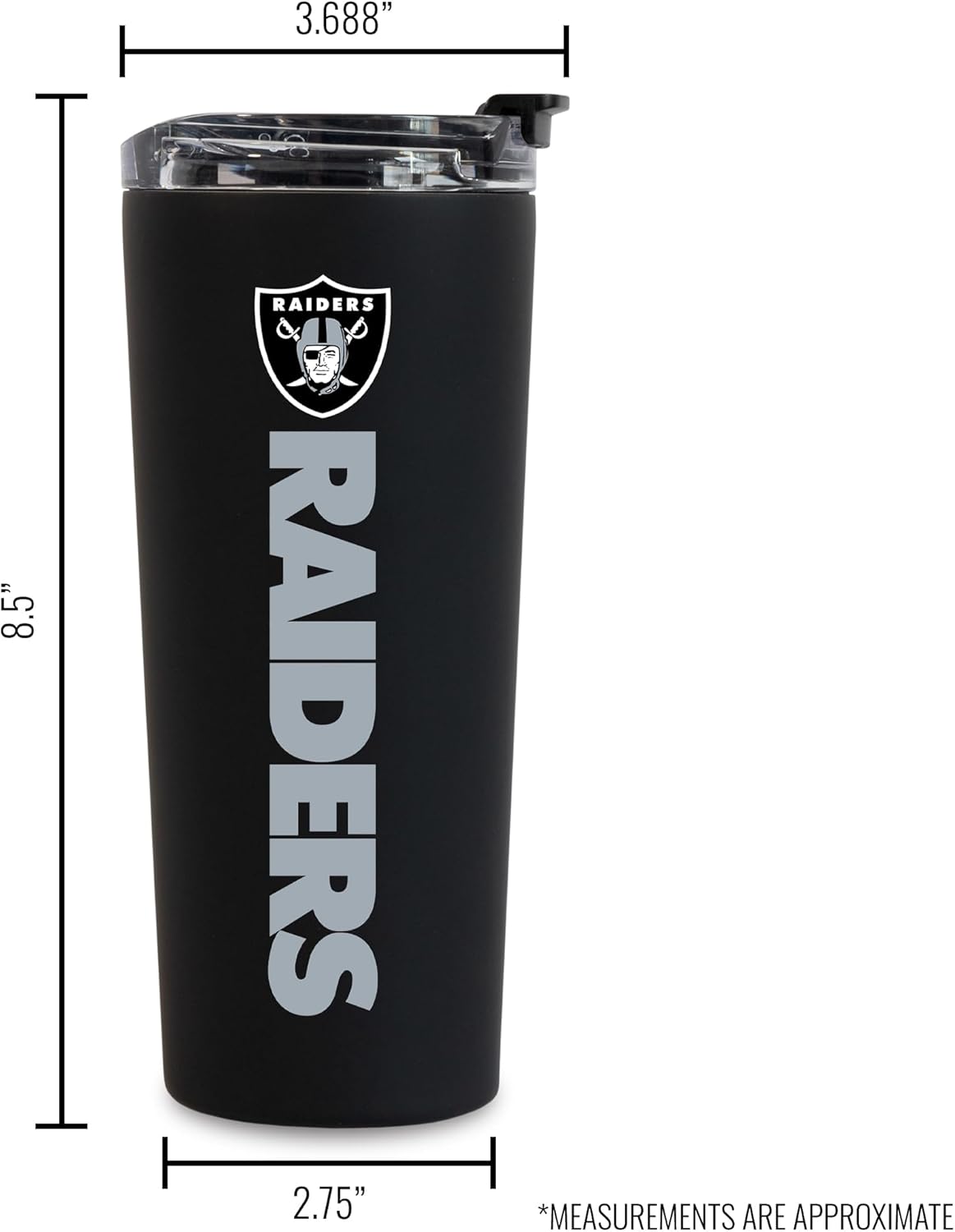 Rico Industries NFL Football 24oz Stainless Steel Tumbler with Lid and Dual Functioning Lid - Image 6