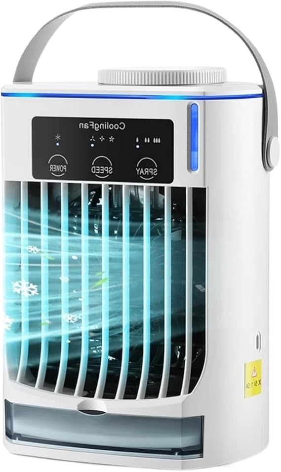 Portable. Small Space Air Conditioning for Home Rechargeable Portable Desktop Air Cooler .Tabletop