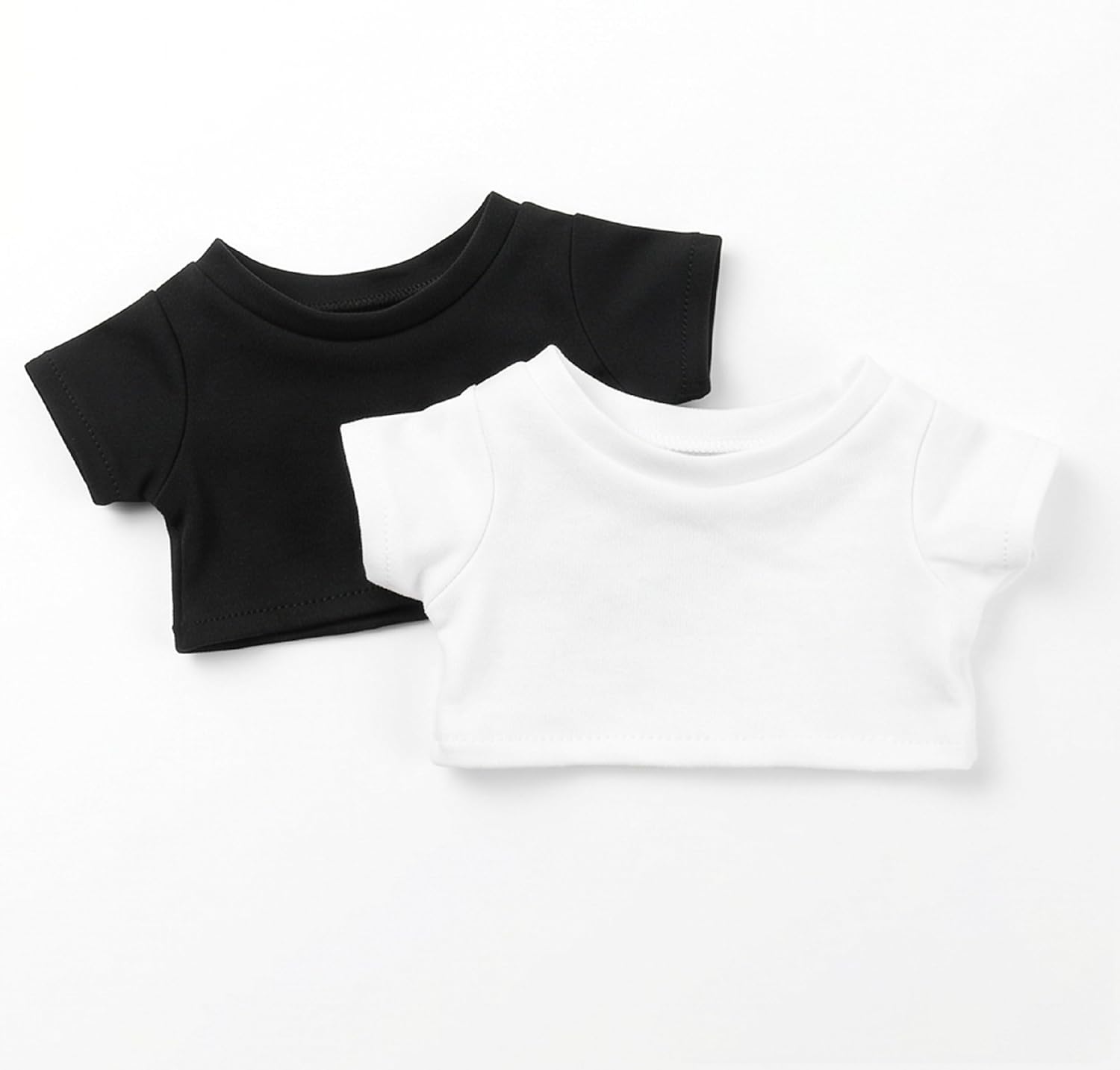 2PCS Clothes Black and White T-Shirt Bottoming Shirts for 10cm 15cm 20cm Replaceable Clothing and Accessory Sets, Home décor Collectible Accessories (for Adults only).