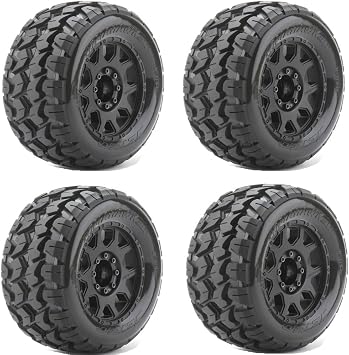 Powerhobby 1/8 MT 3.8 Belted Mounted Tires 17MM 4 FITS Traxxas Sledge/E-Revo/Arrma Kraton/Outcast/Talion/Notrouious Tomahawk