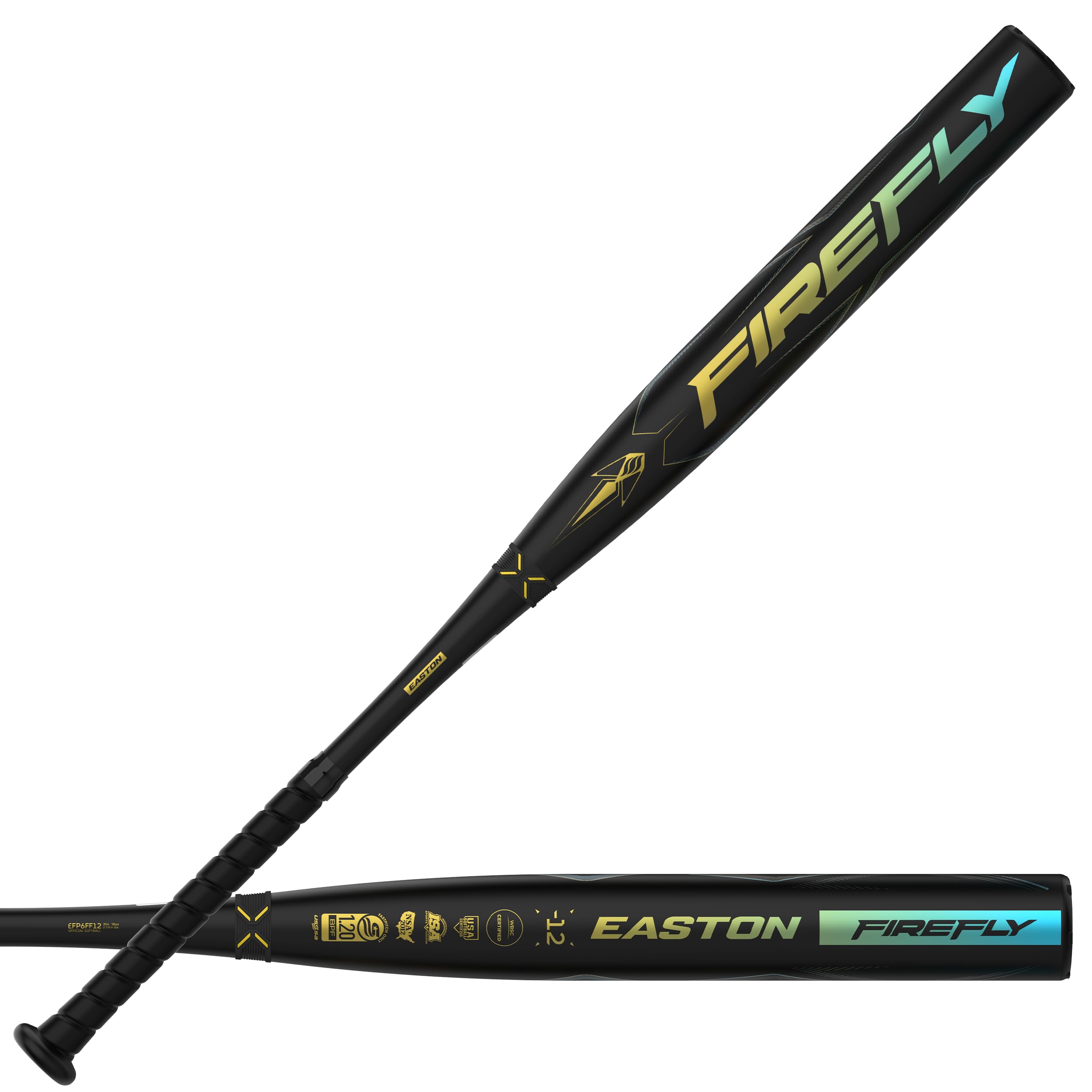 Easton Firefly Fastpitch Softball Bat | Approved for all Fields | -12 Drop | 2 Pc. Composite | Multiple Colors, Fire Fly Mazza Ragazza
