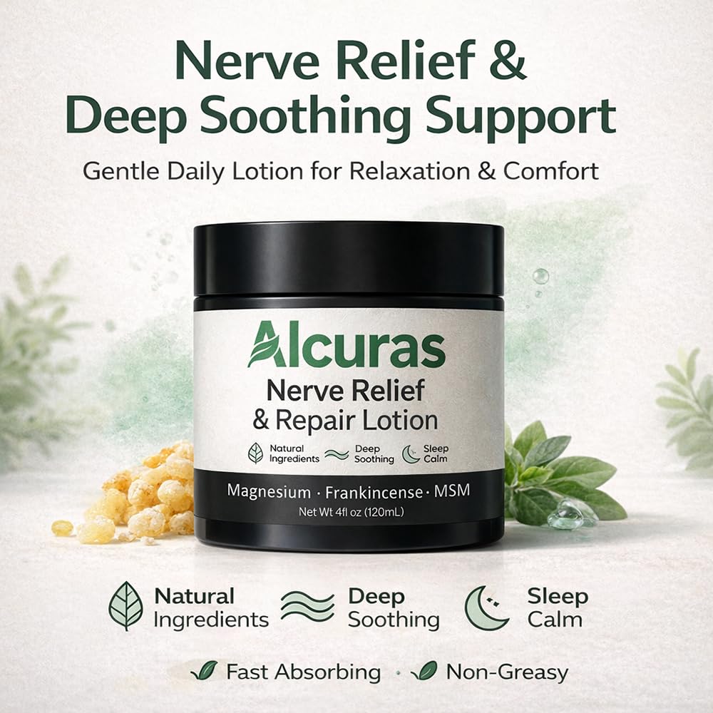 Alcuras Nerve Cream, Alcura Neuropathy Lotion with Arnica & Magnesium for Knee, Magnesium Moisturizing Body Cream, Natural Soothing For Joint, Lumbar, Neck, Hand and Foot, 4 oz (1pcs) - Image 2
