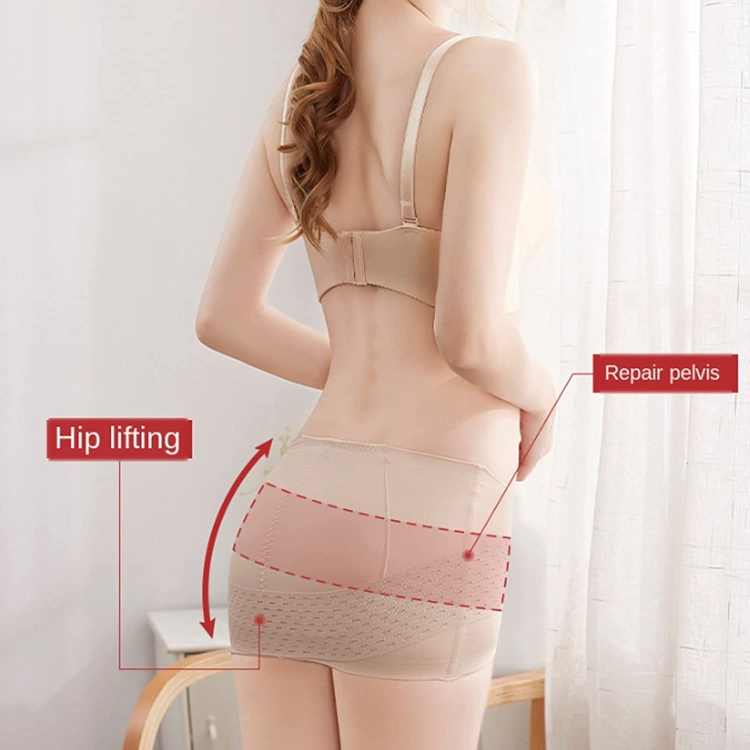 Postparto Faja de cadera Cinturón Hebilla delantera Faja Correa de hueso pélvico Faja de cadera Faja Cinturón Banda de corrección de pelvis Cintura para mujeres Alivio de la ciática Pelvis 22.11.9 (C