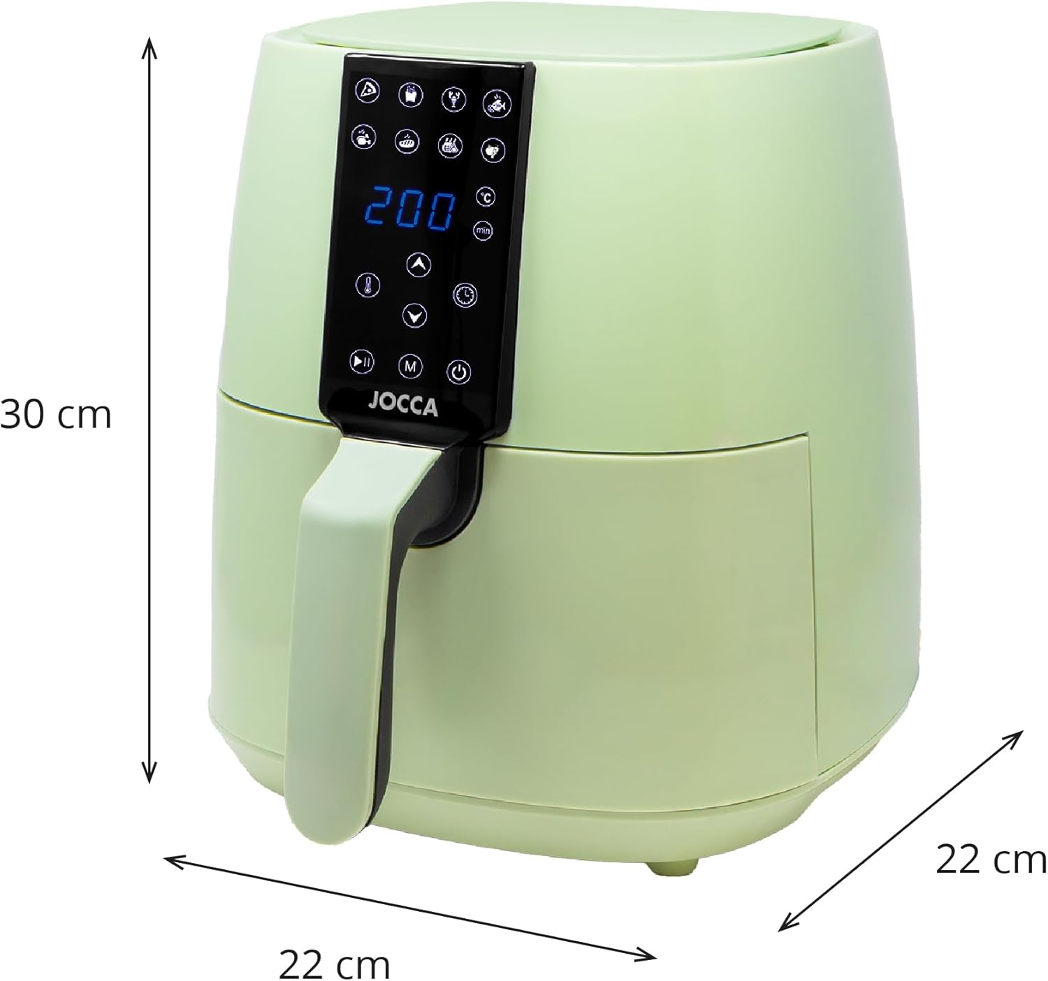 JOCCA Freidora de Aire 3.8L Verde - Sin Aceite, 1450W 5 61a2MqceSNL. AC SL1500