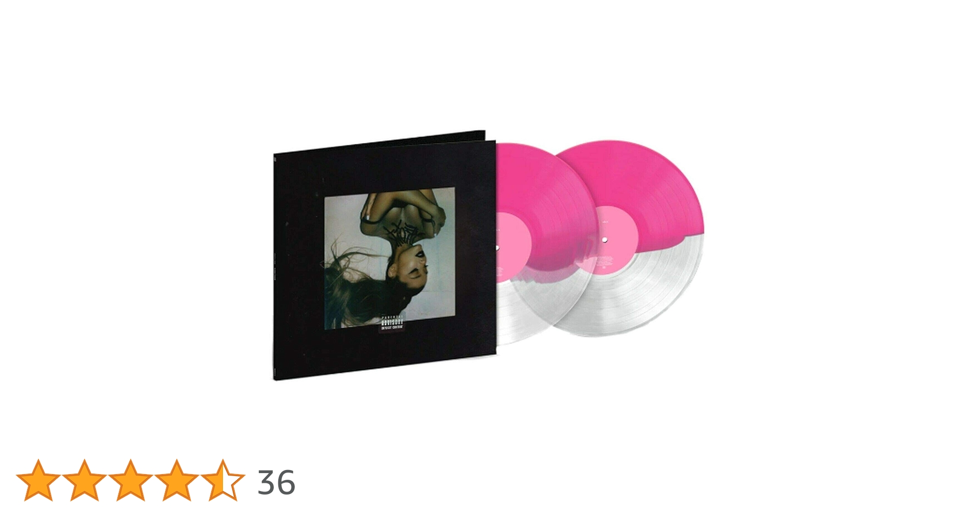 洋楽 Ariana G thank u next, half clear/pink Ariana Grande THANK U, NEXT Exclusive CLEAR PINK Split Color