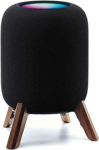 Miniatura 8 de Soporte de madera real para Homepod de 2 generación (lanzado en 2023), soporte de madera resistente con marco de metal, montaje estable seguro que