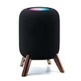 Real Wood Stand for Homepod 2nd gen (2023 Released), Wooden Holder with Metal Frame for Better Sound,Sturdy Stable Mount with Anti-Slip Protects Apple Home pod 2nd Smart Speaker (Walnut)