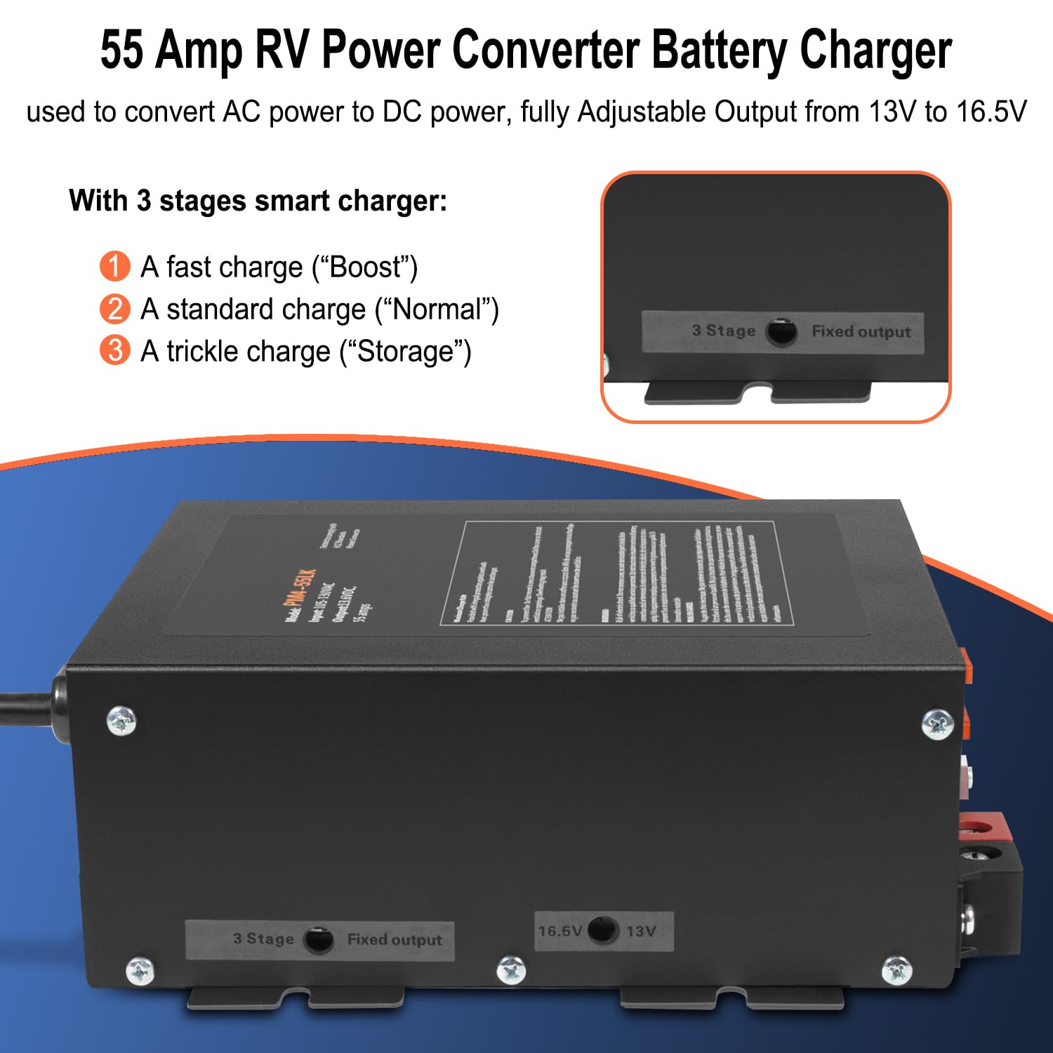 Aazon.co: 125 Ap Power Converter For Rv Caper With Handle And 15ft-478475