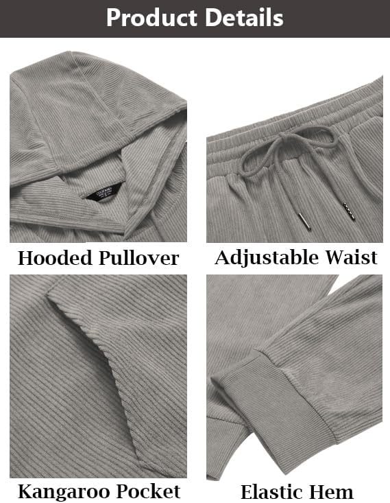 COOFANDY Men's Tracksuit 2 Piece Set Hoodie Sweatsuits Athletic Jogging Suits Casual Sports Outfits - Image 5