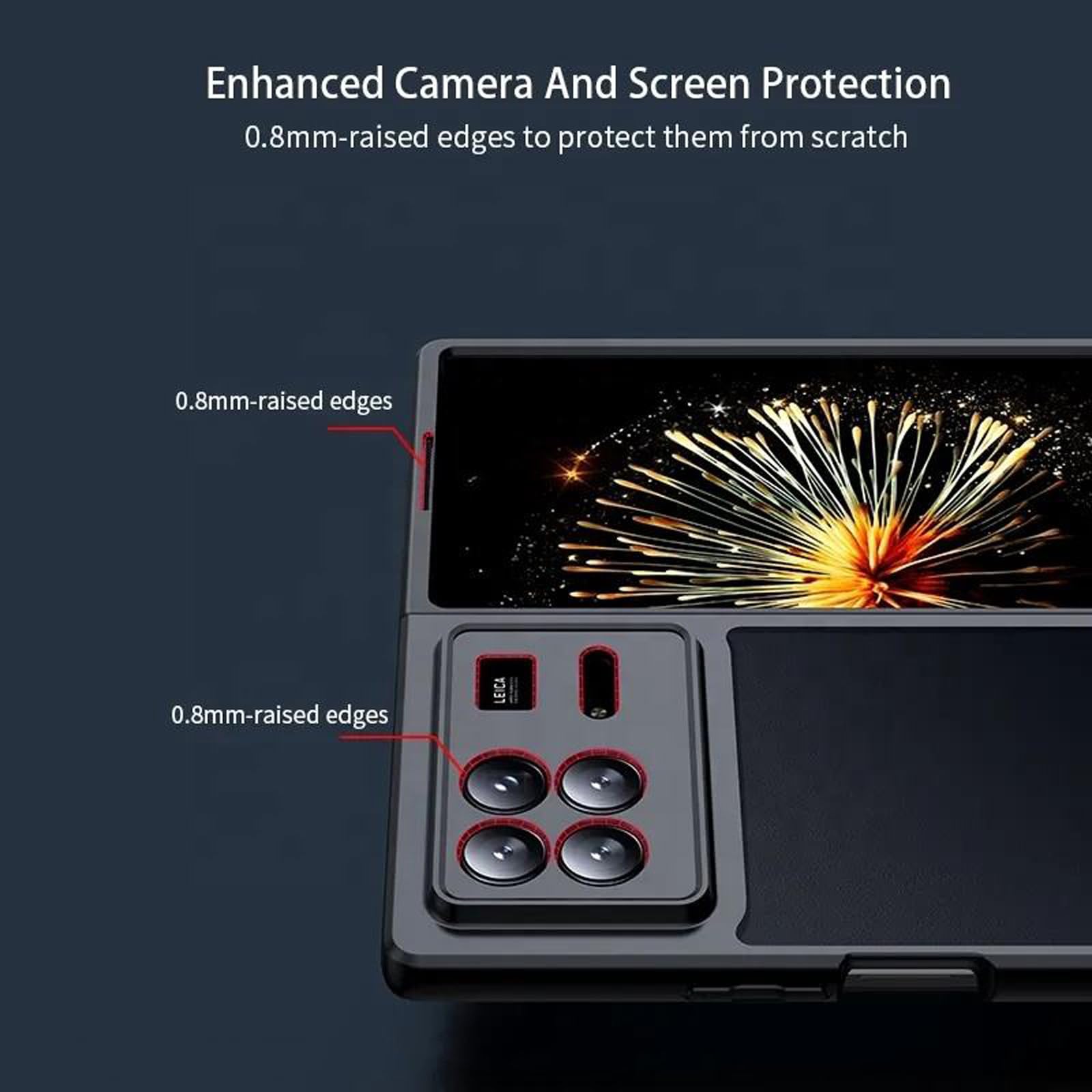 Amazon.co.jp: Xiaomi MIX Fold 3用クリアハイブリッドケース、4 
