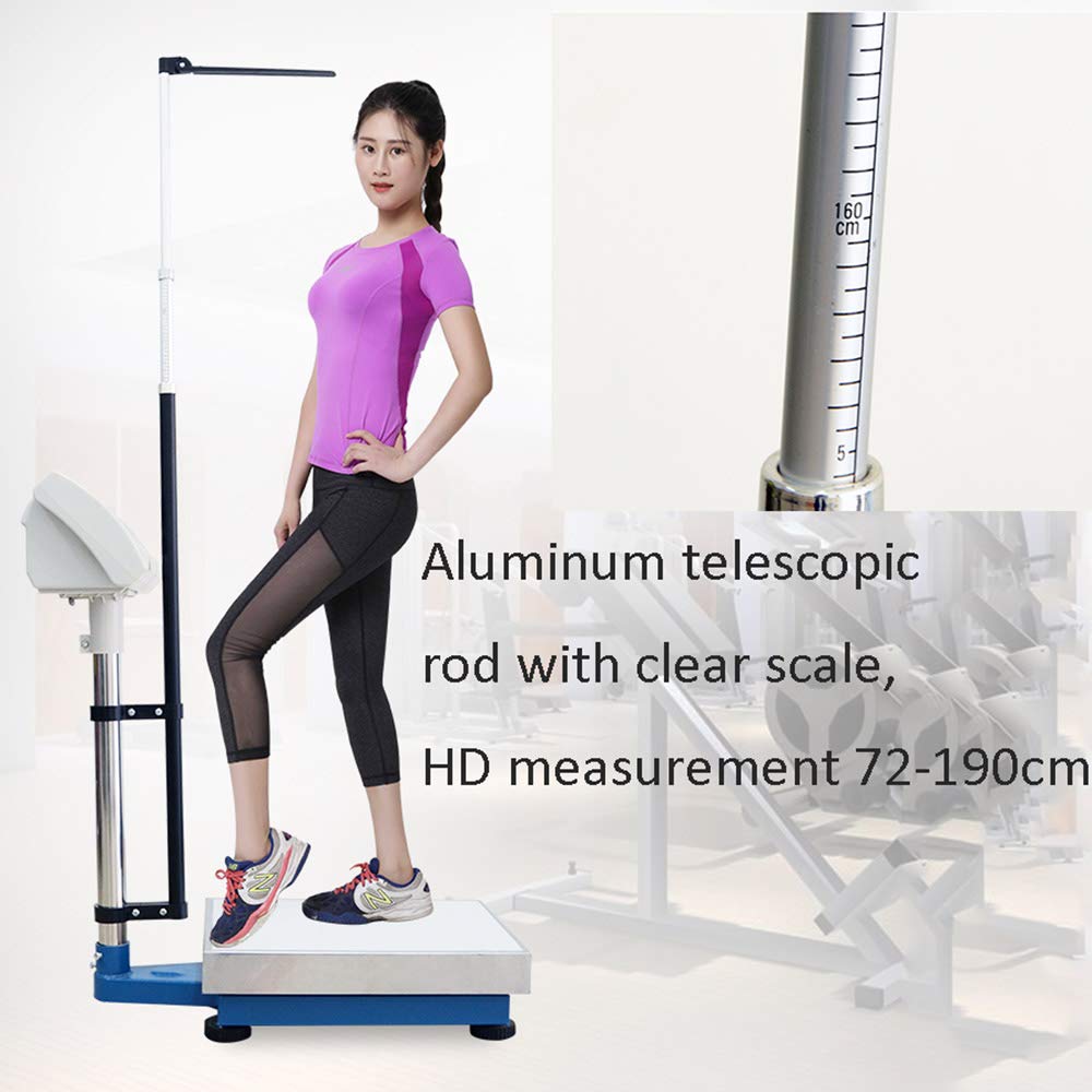 Bilancia professionale per medico, bilancia elettronica per altezza e peso, bilancia digitale di precisione, display a LED, misurazione accurata 72-190 cm/peso 300 kg (200 kg 30 * 40 * 70 cm) (300