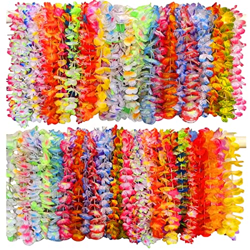 Ronghui RONGHUI122801 200 Pcs Hawaiian Leis Neck Vibrant Colors Assortment cover