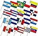 12x18 12"x18" Set of 20 Latin American Countries Stick Flag wood Staff