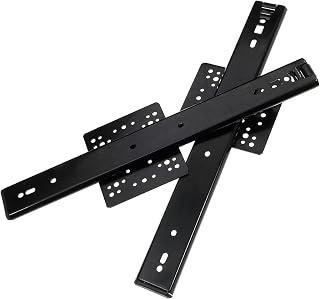 Drawer Glides,2pcs TV Cabinet Slide Rail Vanity Drawers Cabinet Drawer Dresser Drawers Drawer Rails Locking Drawer Slides Center Mount Drawer Slides Drawer Track Guides Drawer Guide Rail Ba