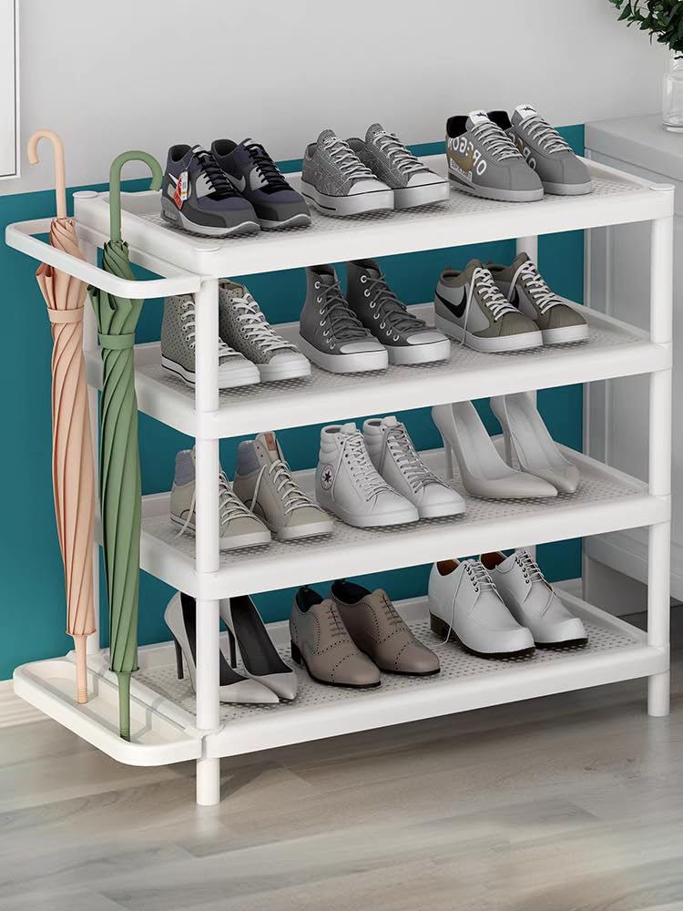 HOME CUBE 4 Layer Plastic Shoe Rack For Home Chappal Stand With Umbrella Holder Multi-Purpose Shelf Shoe Stand For Living Room Home & Office, Adjustable Plastic Shoe Rack Storage., 71X29X82 Cm-image-17