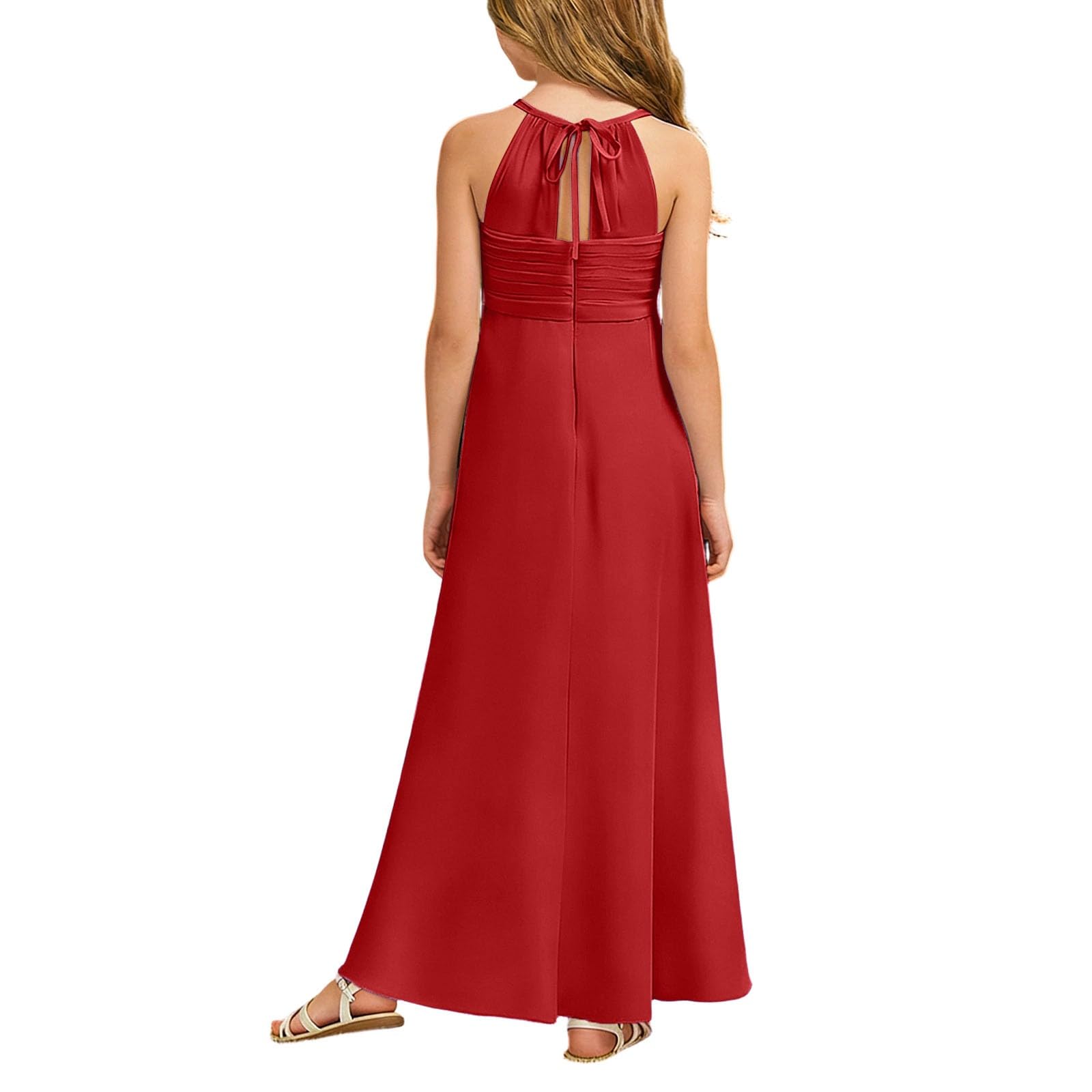 Vestiti Bambina Elegante,Abito da Sera Ragazza,Lungo in Chiffon Svolazzante Ragazze Damigella d'Onore Junior Sposa Cerimonia