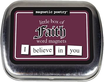 Magnetic Poetry - Little Box of Faith Kit - Words for Refrigerator - Write Poems and Letters on The Fridge - Made in The USA