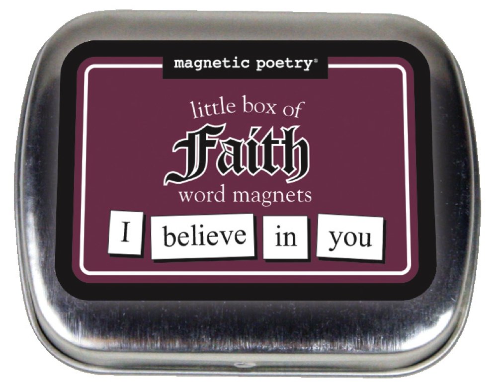 Magnetic Poetry - Little Box of Faith Kit - Words for Refrigerator - Write Poems and Letters on The Fridge - Made in The USA
