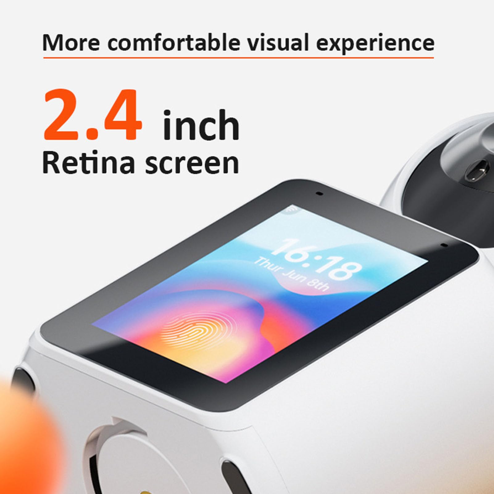 Videocamera WiFi Interna 1080P Con Schermo Da 2,8 Pollici - Tracciamento AI, Visione Notturna, Videochiamate Per Bambini E Animali