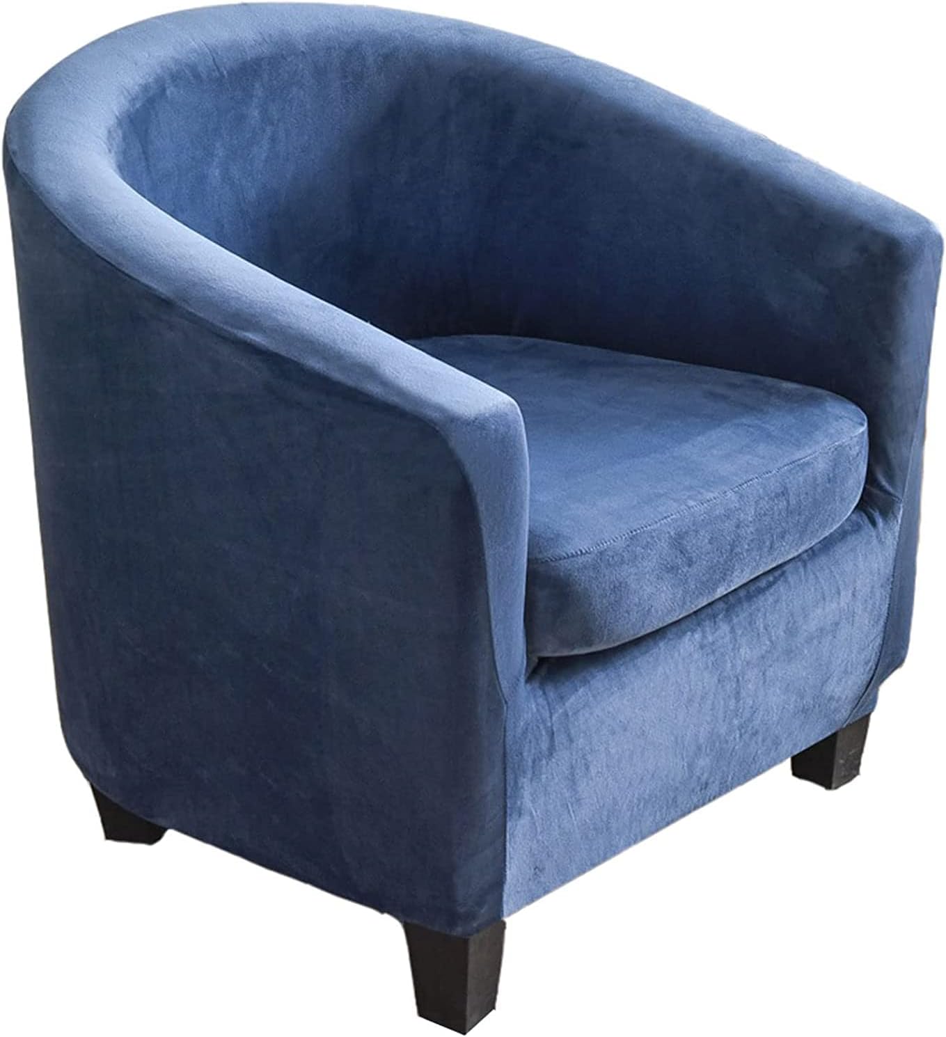 Konsilsa Velvet Club Chair Slipcover,2 Piece Stretch Tub Chair Cover Furniture Protector Armchair Chair Slipcovers with Elastic Bottom (Color : O, Size : 1 PCS)