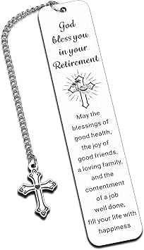 Christian Retirement Gift for Woman Man Cool Retirement Gifts for Women Men Retirement Bookmark for Male Female Co Workers Religious Going Away Leaving Farewell Gifts for Retired Coworkers Pastor