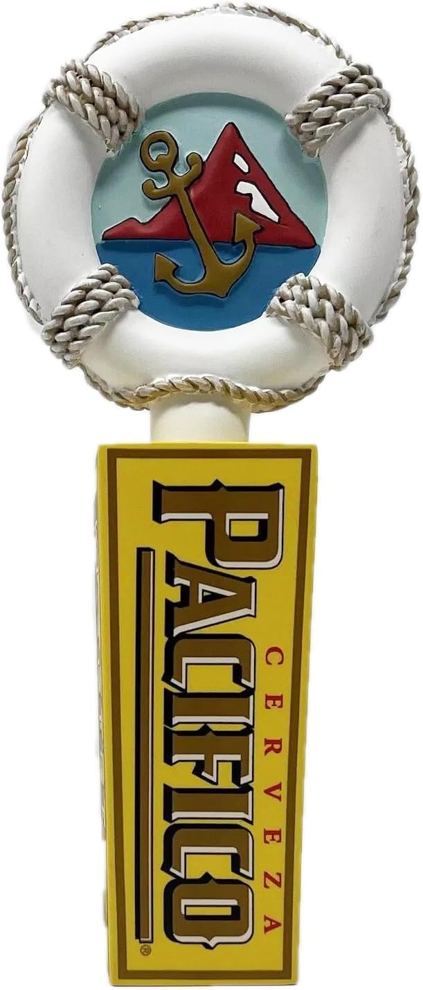 Cerveza Pacifico Life Preserver Modelo Brewery Short Beer Tap Handle 8"
